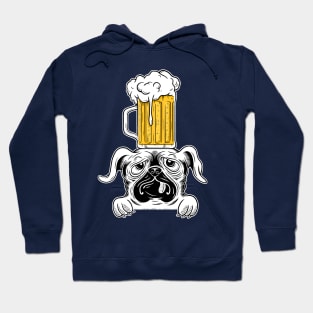 Beer Pug Hoodie